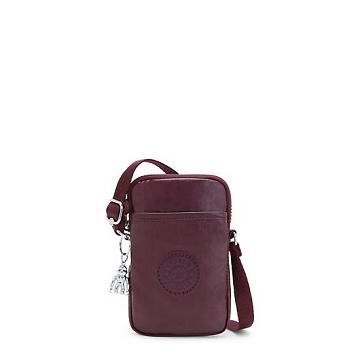 Kipling Tally Metallic Crossbody Telefoon Tas Bordeaux | NL 1845NW